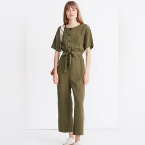 Madewell Short Sleeved Belted Jumpsuit XL